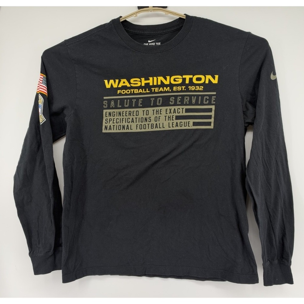 Nike Washington Football Team Salute To Service Long Sleeve T Shirt Black Medium